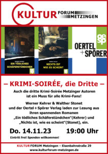 3. Krimi-Soirée Metzinger Autoren - Krimilesung