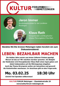 Leben: Bezahlbar machen - Diskussionsabend mit Jaron Immer und Klaus Rath