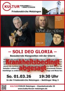 Soli deo Gloria - Fällt leider aus